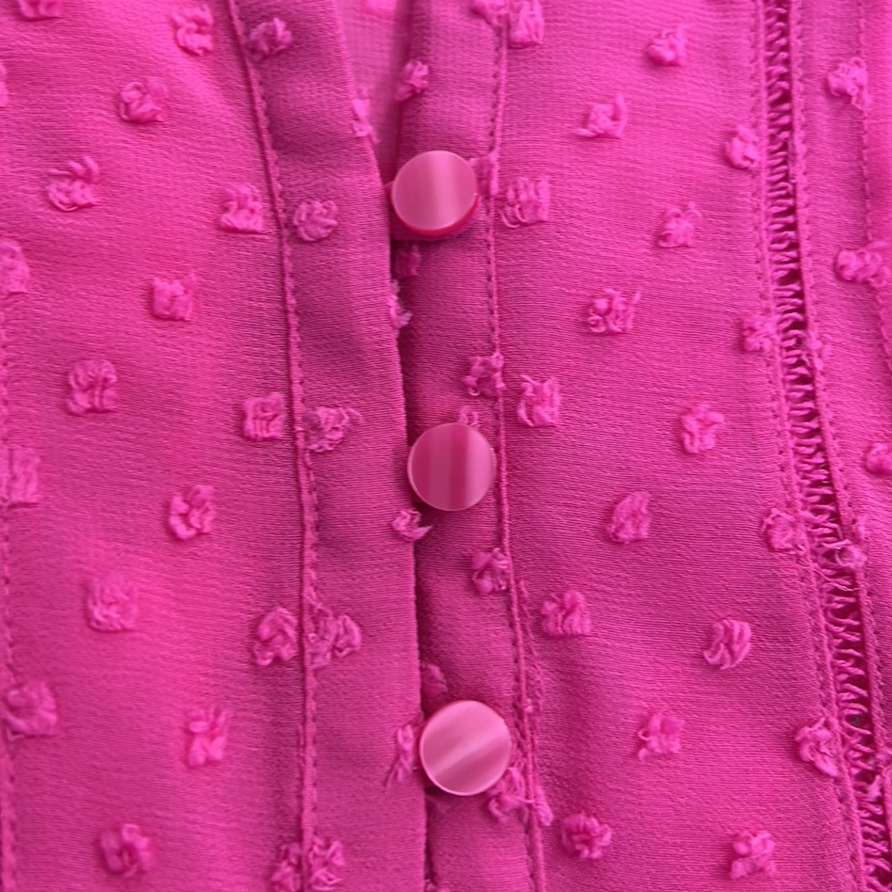 St Johns Bay NWT! Sheer Boho Pintuck Blouse - Picture 5 of 6